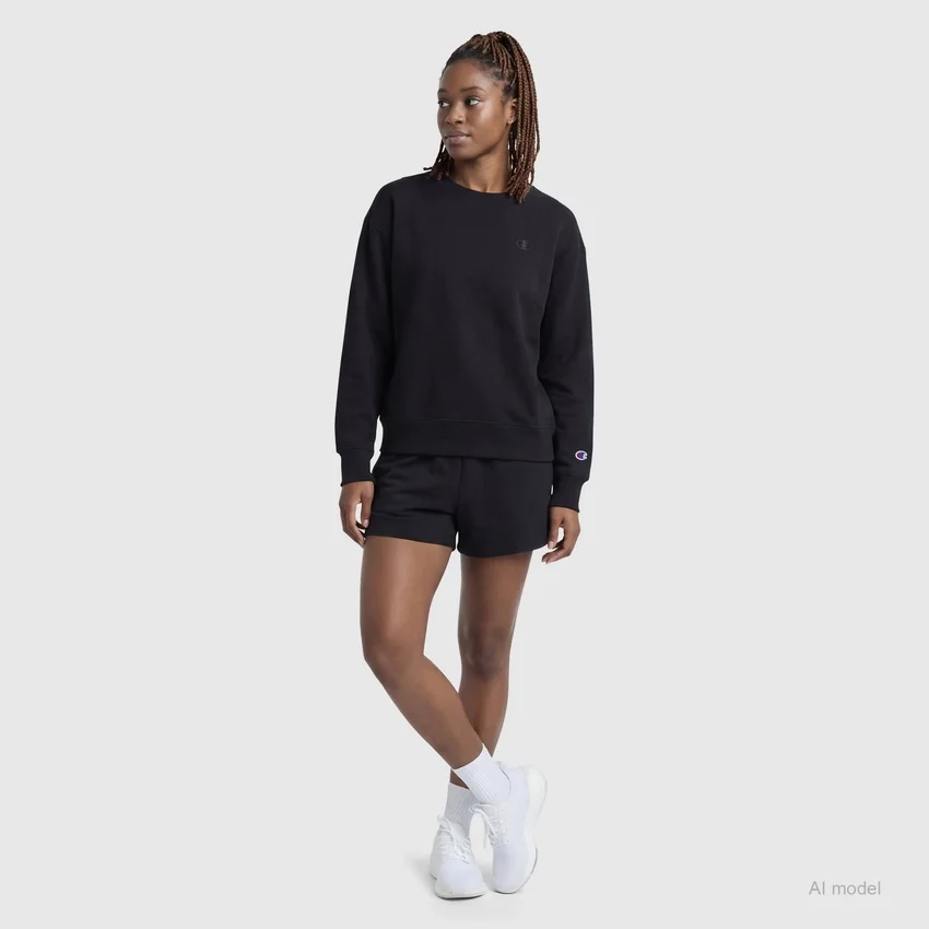 Bluza de trening cu guler rotund Powerblend, „C” mic