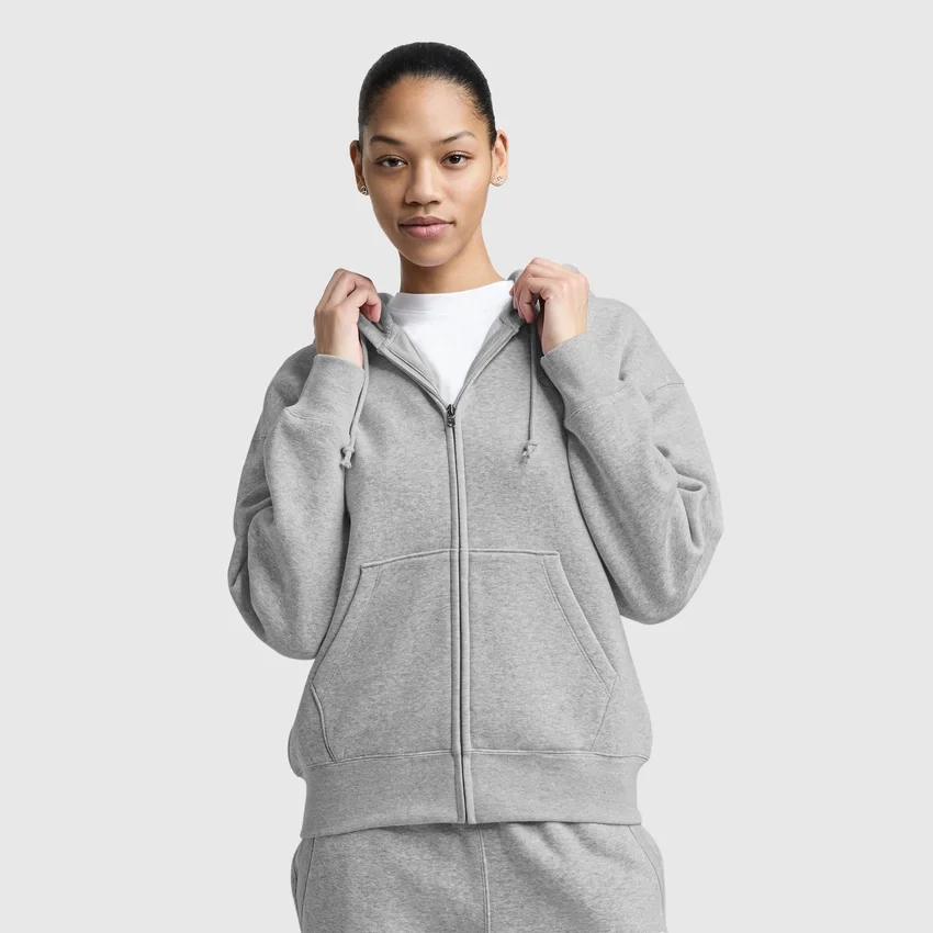 Hanorac cu glugă și fermoar din fleece Powerblend, cu C Logo