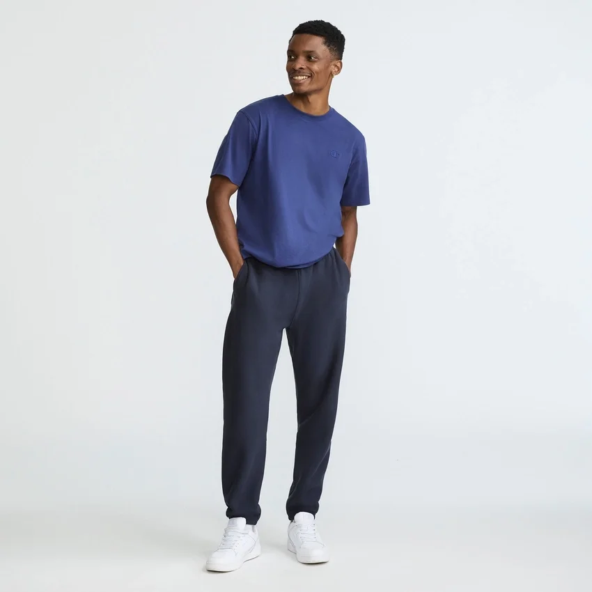 Pantaloni de trening Reverse Weave cu logo mic și talie strânsă