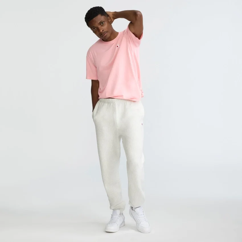 Pantaloni de trening Reverse Weave cu logo mic și talie strânsă