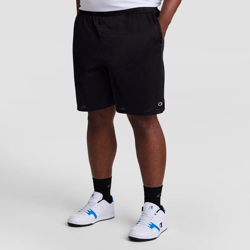 Pantaloni scurți clasici din plasă de 9", cu C Logo – mărimi mari și înalte