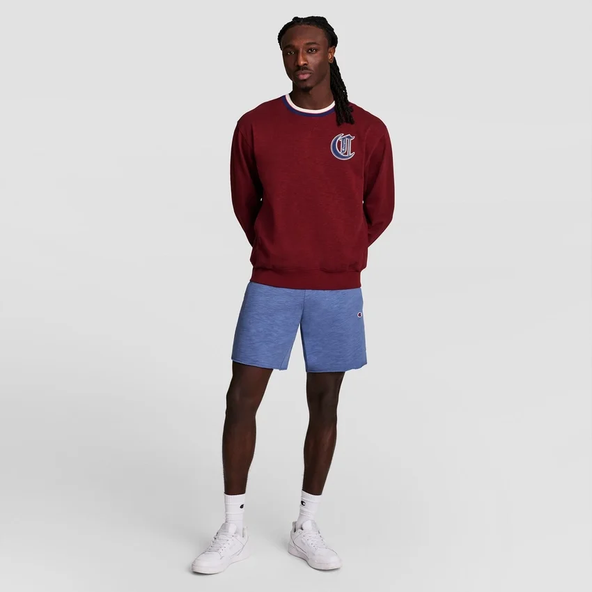 Pantaloni scurți de 9" în stil retro modern, spălați, cu C Logo