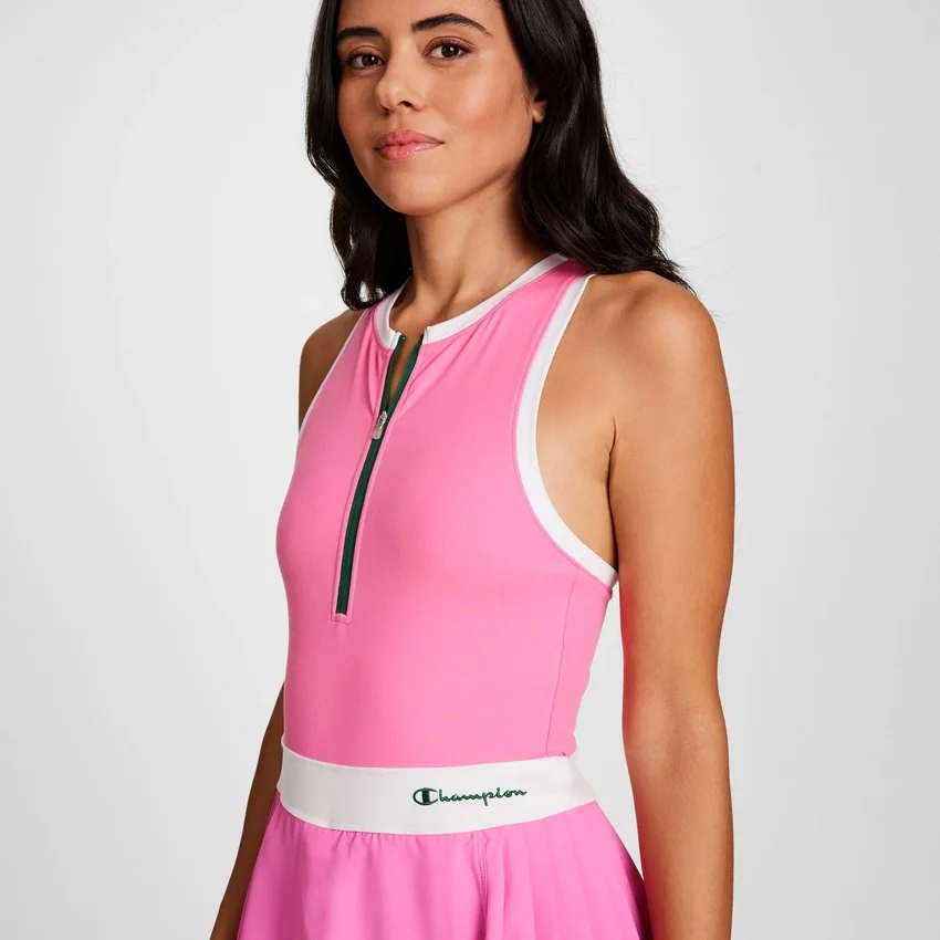 Rochie de tenis Match Point, cu Script Logo brodat