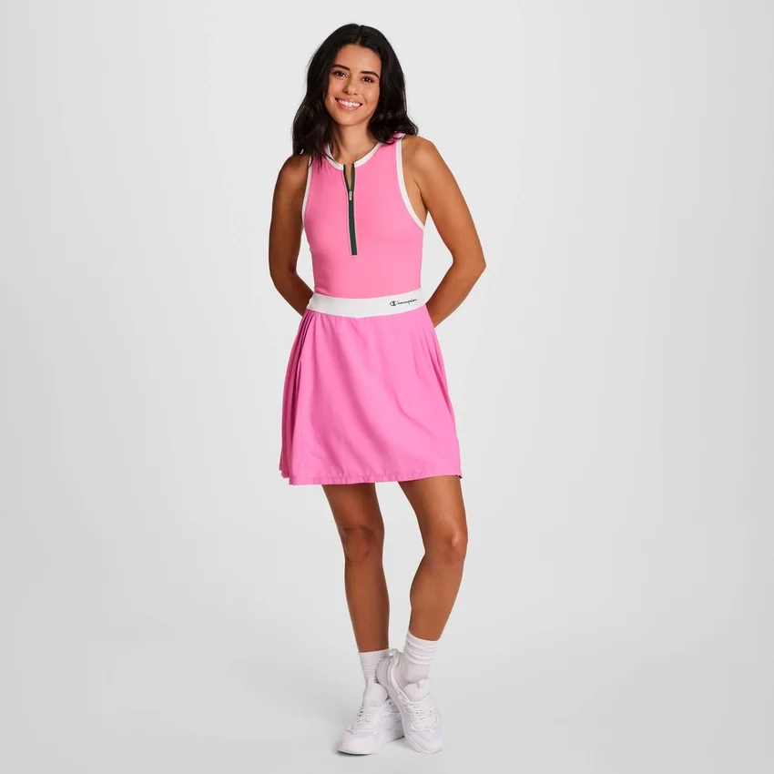 Rochie de tenis Match Point, cu Script Logo brodat