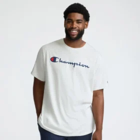 Tricou clasic cu grafică, Script Logo – mărimi mari și înalte