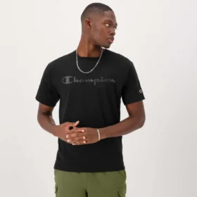 Tricou clasic cu imprimeu grafic, Script Logo tonal