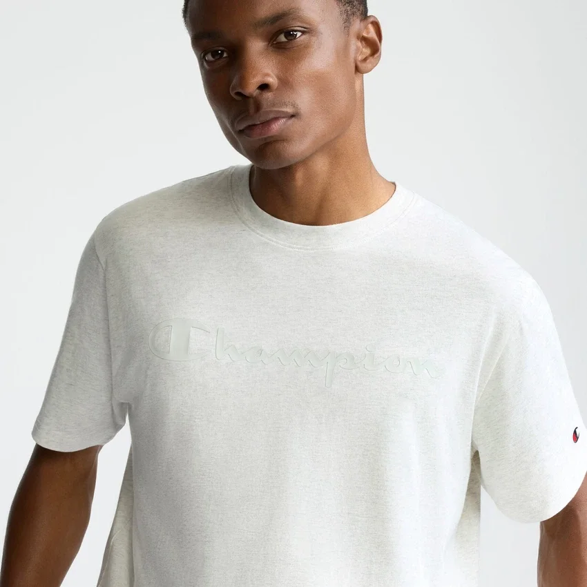 Tricou clasic cu imprimeu grafic, Script Logo tonal