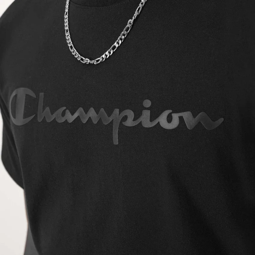 Tricou clasic cu imprimeu grafic, Script Logo tonal