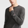 Tricou clasic cu mânecă lungă, C Logo brodat