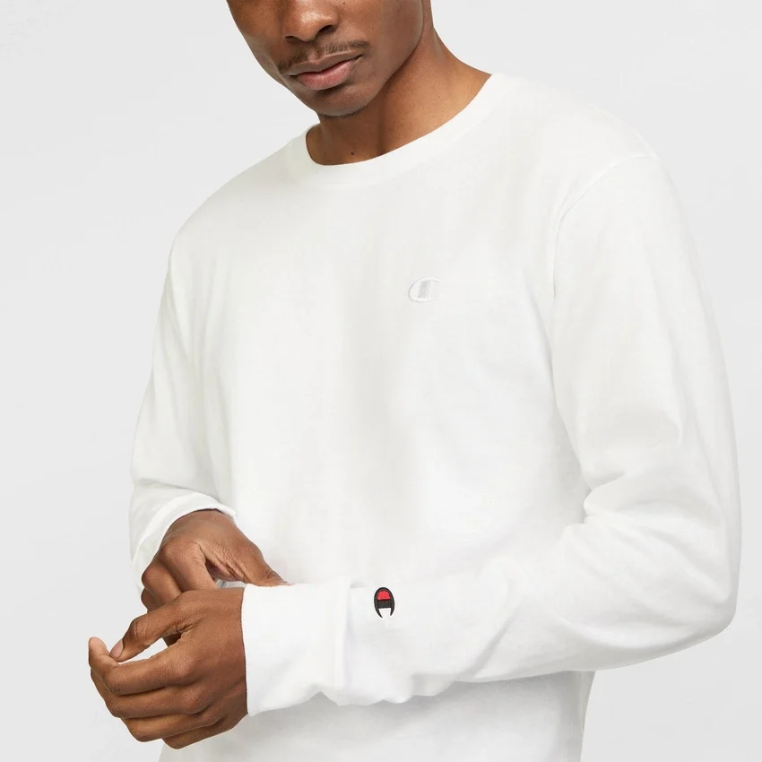 Tricou clasic cu mânecă lungă, C Logo brodat