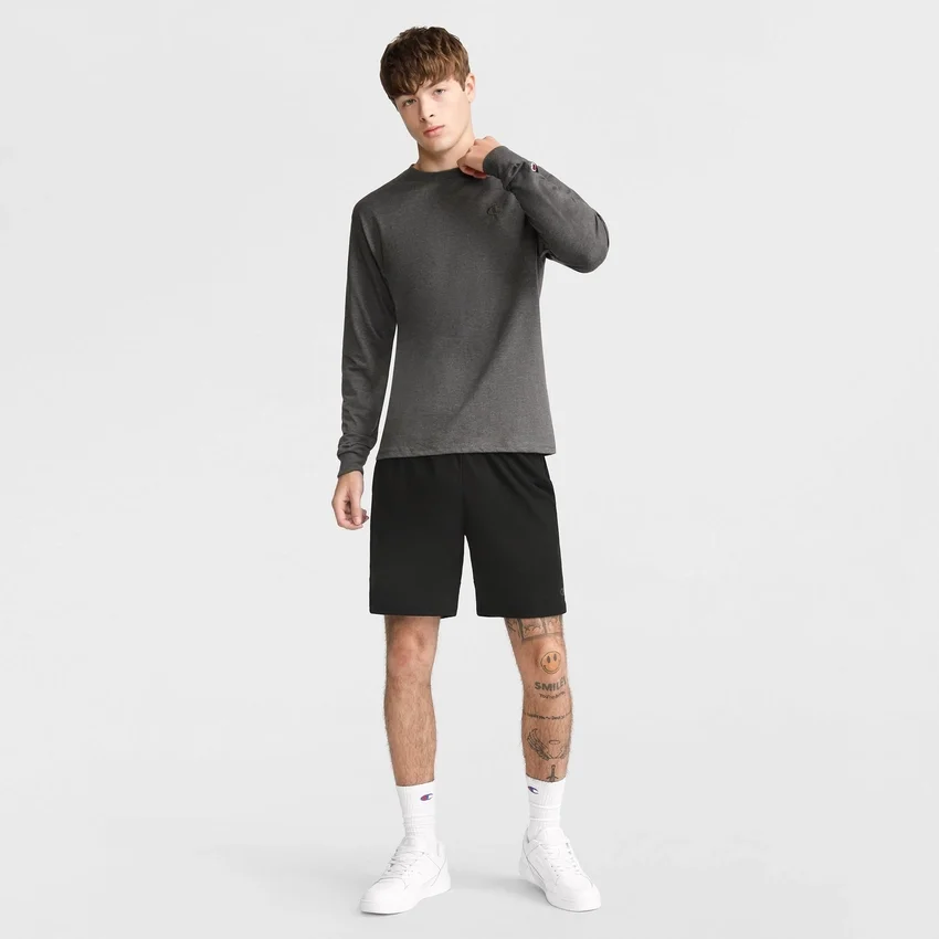 Tricou clasic cu mânecă lungă, C Logo brodat
