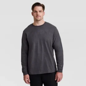Tricou clasic cu mânecă lungă, C Logo brodat – mărimi mari și înalte