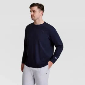 Tricou clasic cu mânecă lungă, C Logo brodat – mărimi mari și înalte