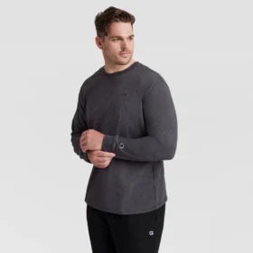 Tricou clasic cu mânecă lungă, C Logo brodat – mărimi mari și înalte