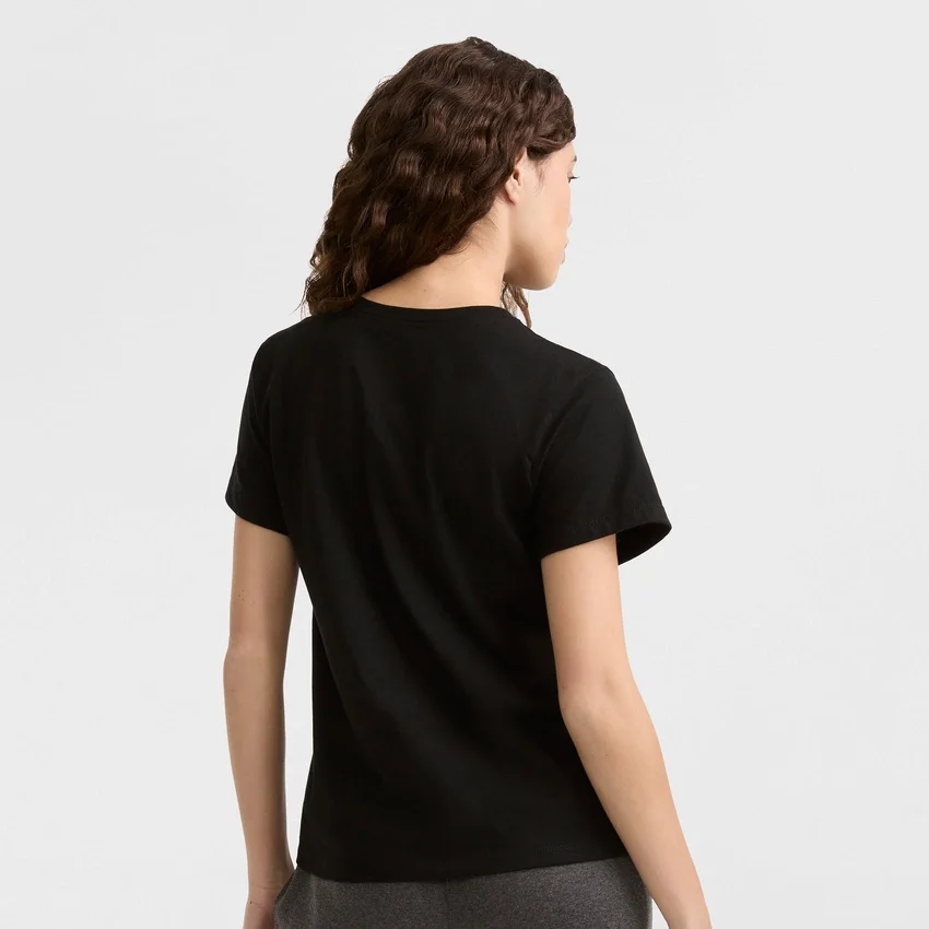 Tricou clasic, inscripție tonală pe pieptul stâng