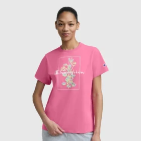 Tricou cu imprimeu floral „Painted Bouquet”, C Logo
